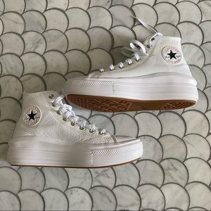 Converse Chuck Taylor All Star Move Platform Leather Shoes